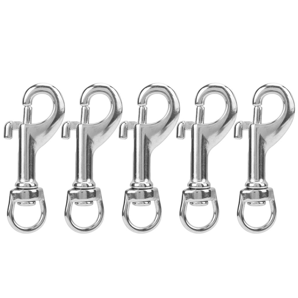 L65MM Double Ended Stainless Steel Spring Snap Clips Diving Hook SpringSnap Clip