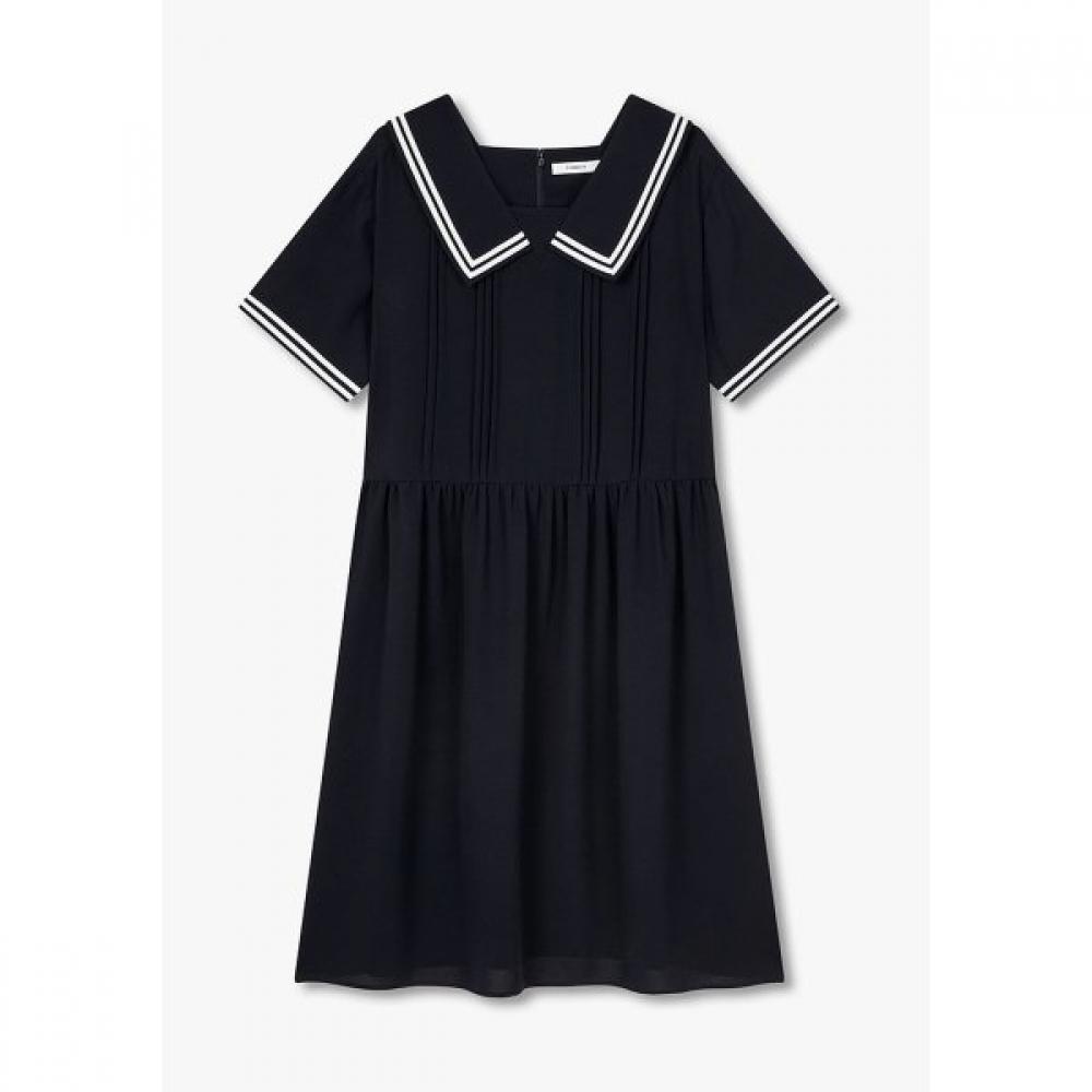 

Studio Tomboy Wide Collar Color Block Dress 9176241985 dark navy/OS