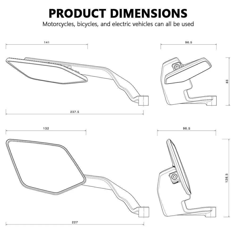 New For Aprilia Tuono V4 RR TUONO 660 Factory Stealth Max Mirror Adjustable Motorcycle Accessories Side Rearview Mirrors