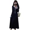 Korean college style dress for children, loose in autumn and winter, full waist, soft waxy, skin-friendly base, long dress inside