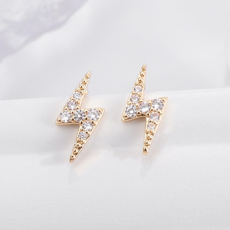 Cercei Punk Exquiși și Personalizați pentru Bărbați și Femei Cercei Mini Fulger Zircon