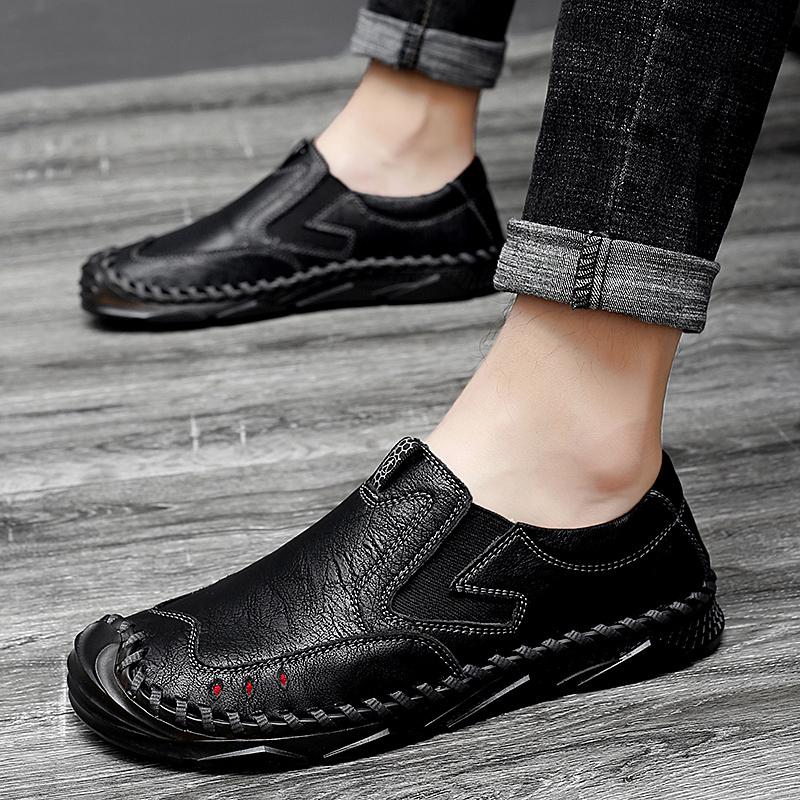 Fashion Men's Loafers Handmade Leather Men's Casual Shoes Autumn Comfortable Mens Designer Shoes Men Classic Zapatillas Hombre 38-47
