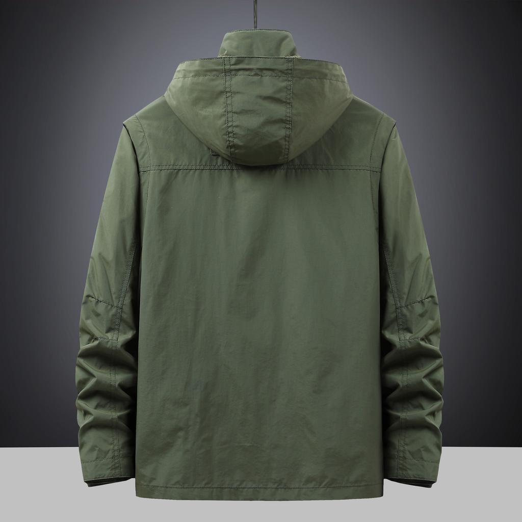 Jacket Men's Spring and Autumn Outdoor Windproof Jacket Loose Large Size Casual Multi-pocket Tooling Jacket