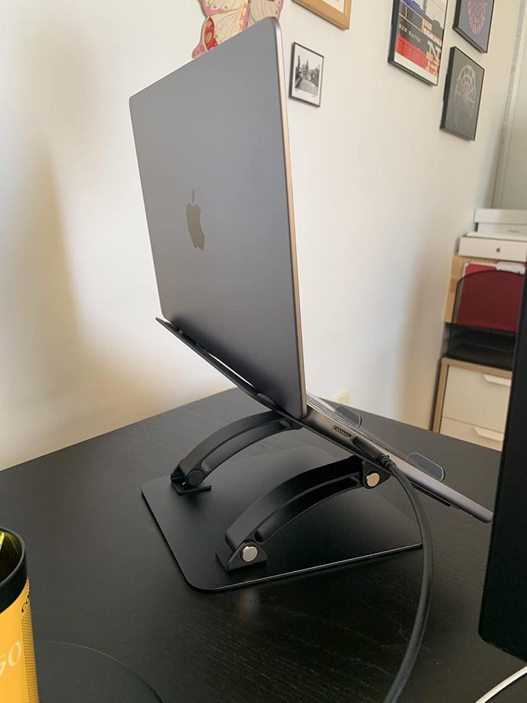 Adjustable Portable Laptop Stand with Rotating Heightening Cooling Feature