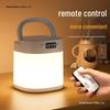 Portable Rechargeable Desk Lamp: Eye-Protecting, Night Light, Remote-Controlled, Sleep and Breastfeeding Lamp with Digital Clock Display