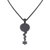 Witch Wheel of Hecate Triple Moon Goddess Necklace for Women Men Stainless Steel Greek Wicca Necklace Jewelry Collier N8471S02