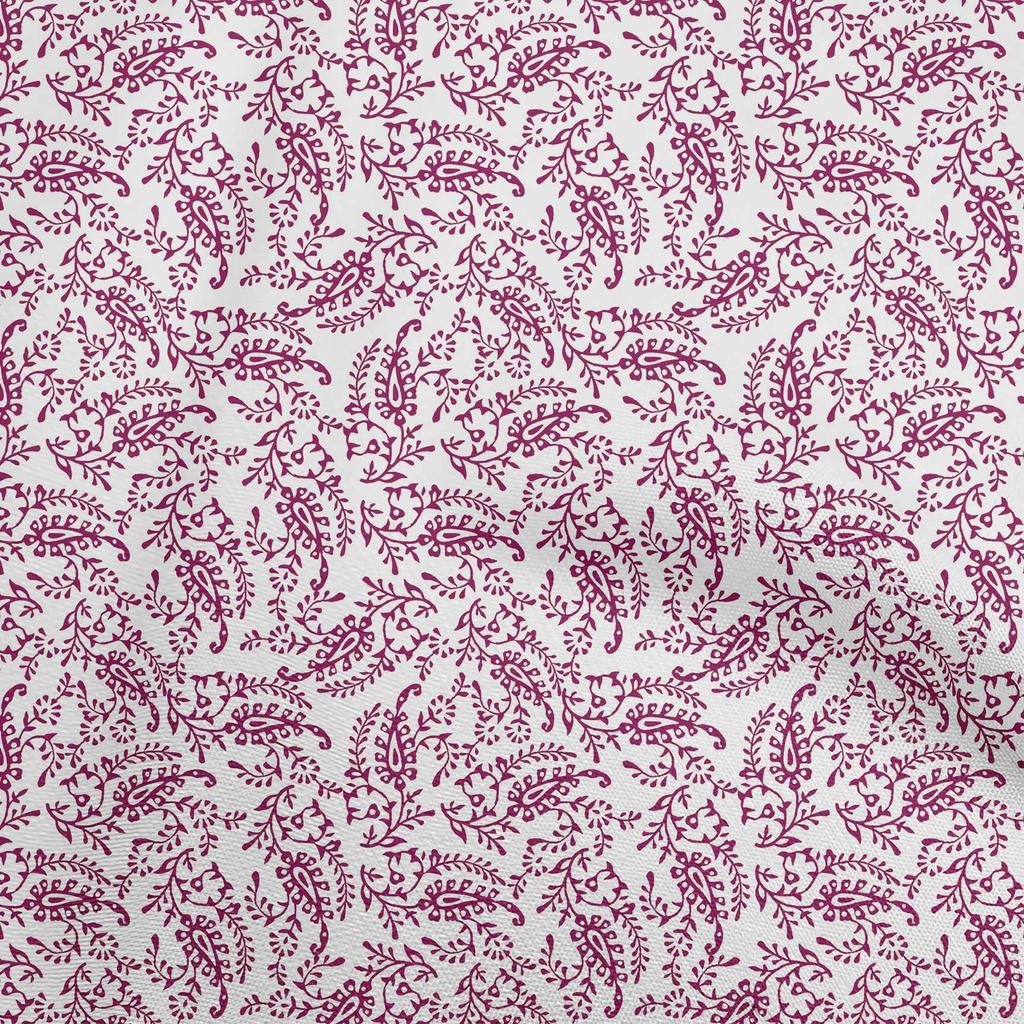 oneOone Georgette Viscose Dark Magenta Fabric Block Dress Material Fabric Print Fabric By The Yard 42 Inch