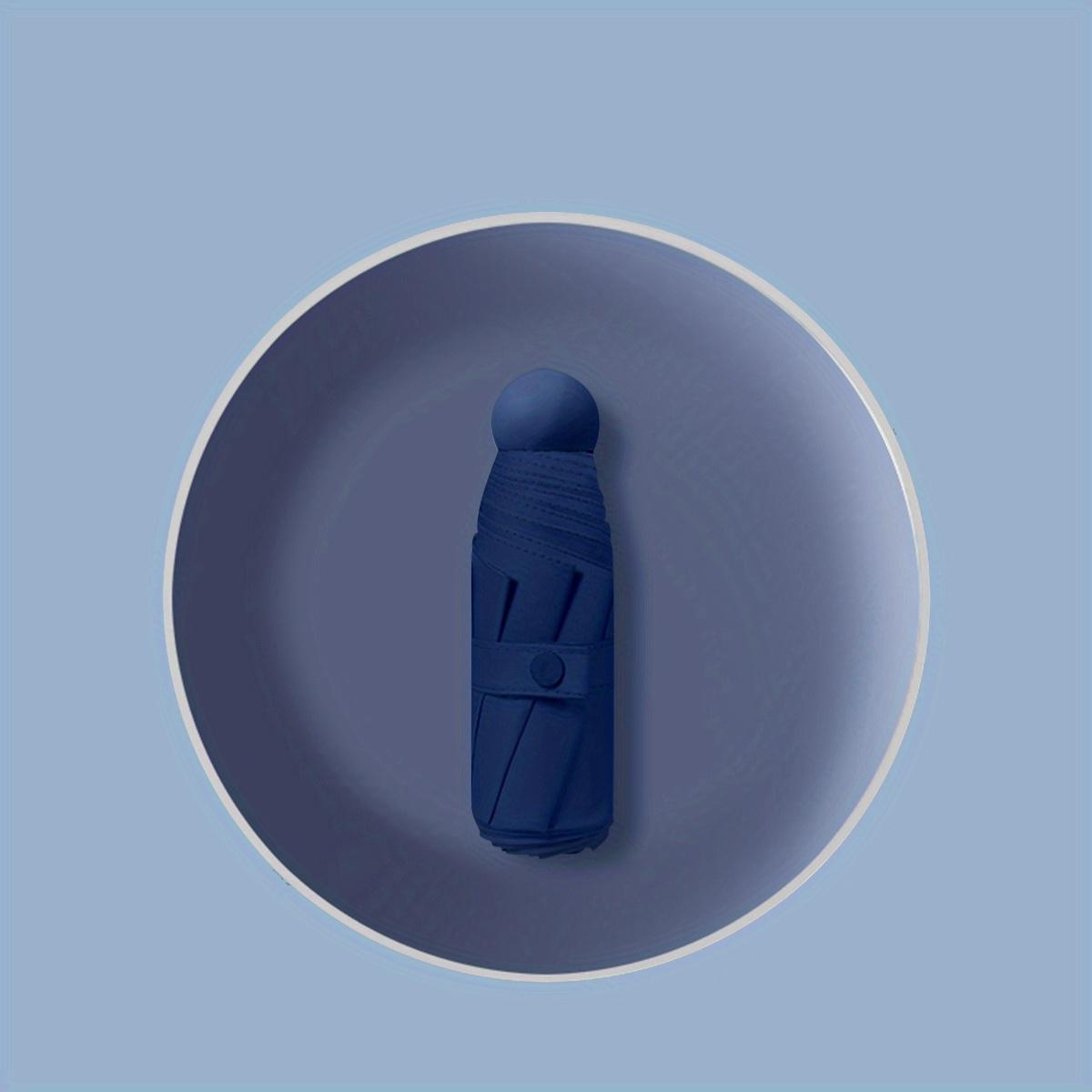 

Миниатюрный симпатичный зонт-капсула - сверхлегкий, солнцезащитный, устойчивый к ультрафиолетовому излучению, складной, портативный, подходит для дождя или тени, повседневный стиль, модный аксессуар темно-синий