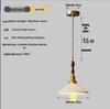 Nordic Inspired Japanese Brass & Pleated Ceramic Pendant Lamp for Restaurant, Bedroom or Dining Table