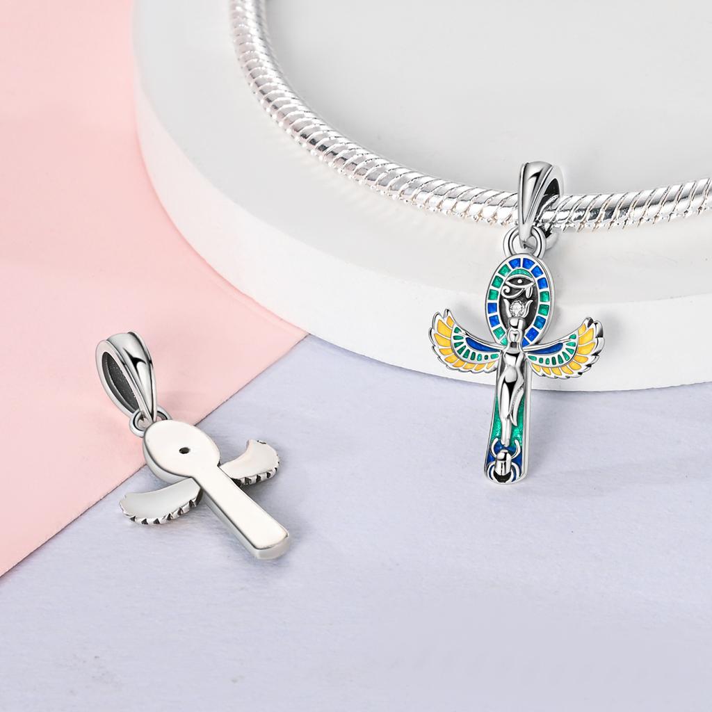 Copper Plated Charms Firefly Feather Moon Pendants Fit Original Pan Bracelet Making Fashion Jewelry