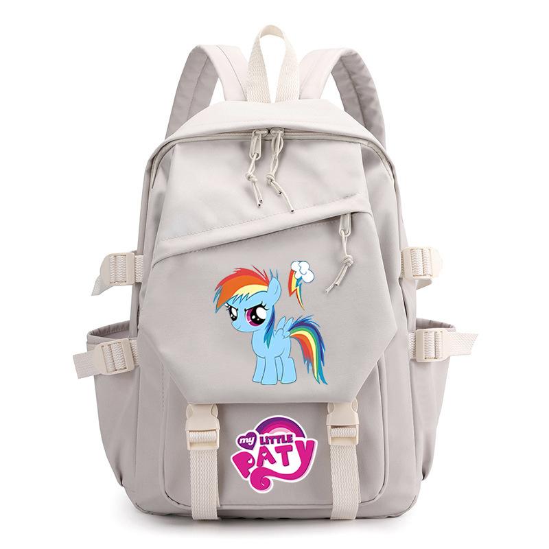 Pony Poly Rainbow Pony Printed Student School Bag Large Capacity Primary And Secondary School Student School Bag Children'S Backpack