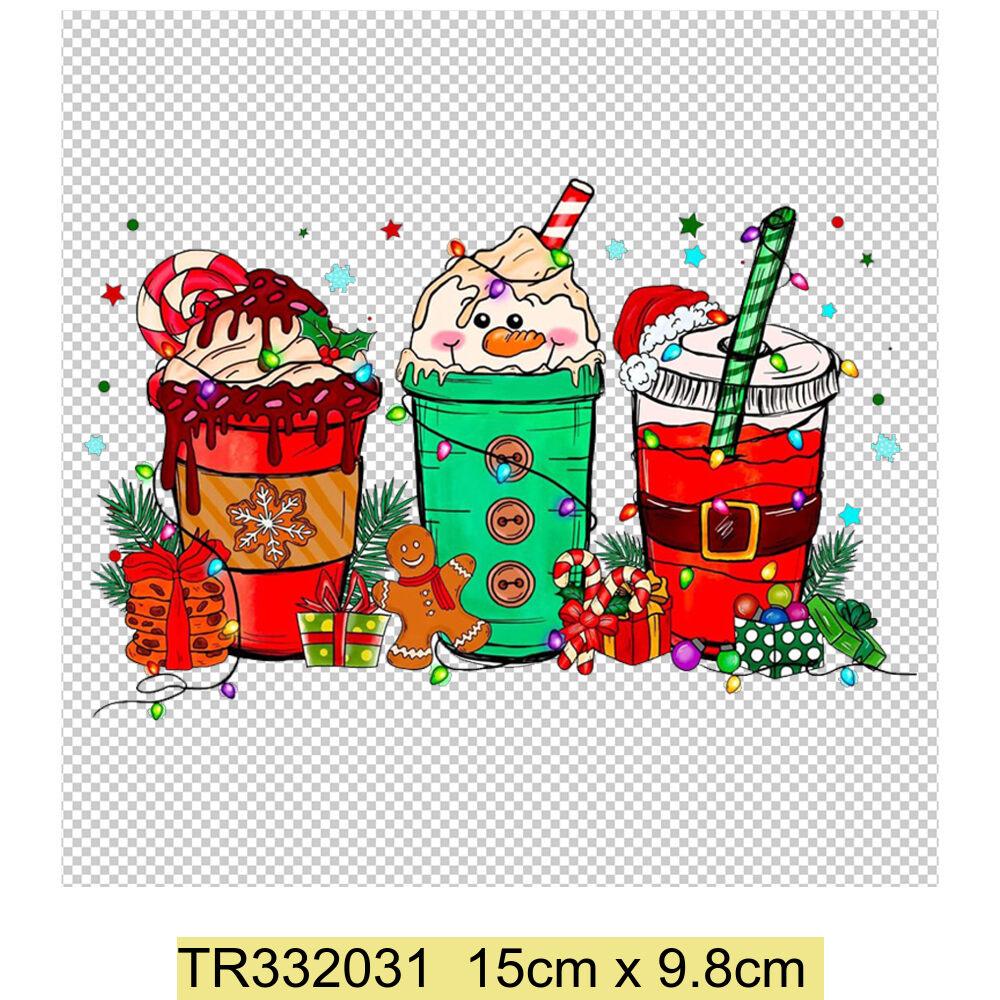 Aufbügelbilder Weihnachten Weihnachtsmann Bäume Kleidung DIY T-Shirt Kleid Applikation Wärmeübertragung Weihnachtsbaum Auto Aufbügel-Vinyl-Aufkleber