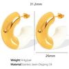 European and American Internet celebrities ins personality ring C type trend simple Epoxy earrings