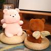 Kawaii Bear With Bowknot Wings Plush Toy Soft Bear Stuffed Doll Romantic Gift for Lover Home Decor Valentine's Day Gifts