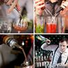 6 Sets Stainless Steel Oil Wine Liquor Bottle Pourers Dispenser with Cap Stopper