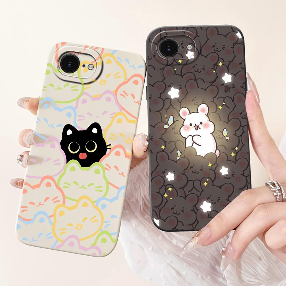 Für Apple iPhone 16E Hülle Einzigartige Cartoon Hülle Weiche Silikon Handyhülle Für iPhone SE 4 iPhoneSE 2025 iPhone16e Rückseite Hülle