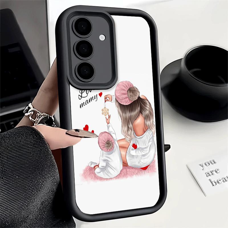 Phone Case for Samsung Galaxy A17 A16 A15 A14 A13 Mom Baby Girls Theme A56 A36 A26 A55 A35 A25 A54 A34 A24 A53 A33 A23 A07 A06