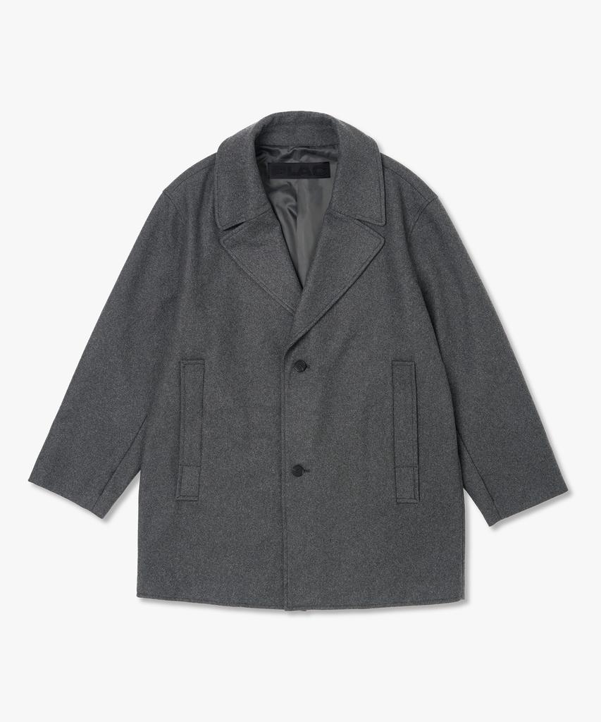 Plac Minimal Pea Coat Charcoal