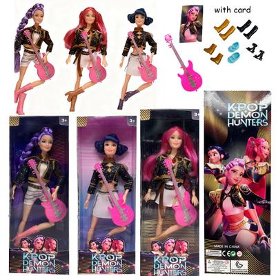 K-Pop Demon Hunters Dolls Rumi Mira Zoey Vinyl Toy with Music Character Action Figure Doll Movie Peripheral Toys Surprise Gift