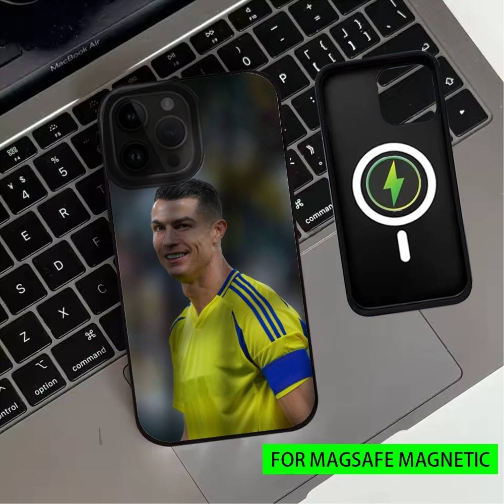 Footballstar R-Ronaldo Cool CR7 Phone Case For iPhone17,16,15,14,13,12,11 Plus,Pro Max Magnetic For Magsafe Wireless Charging