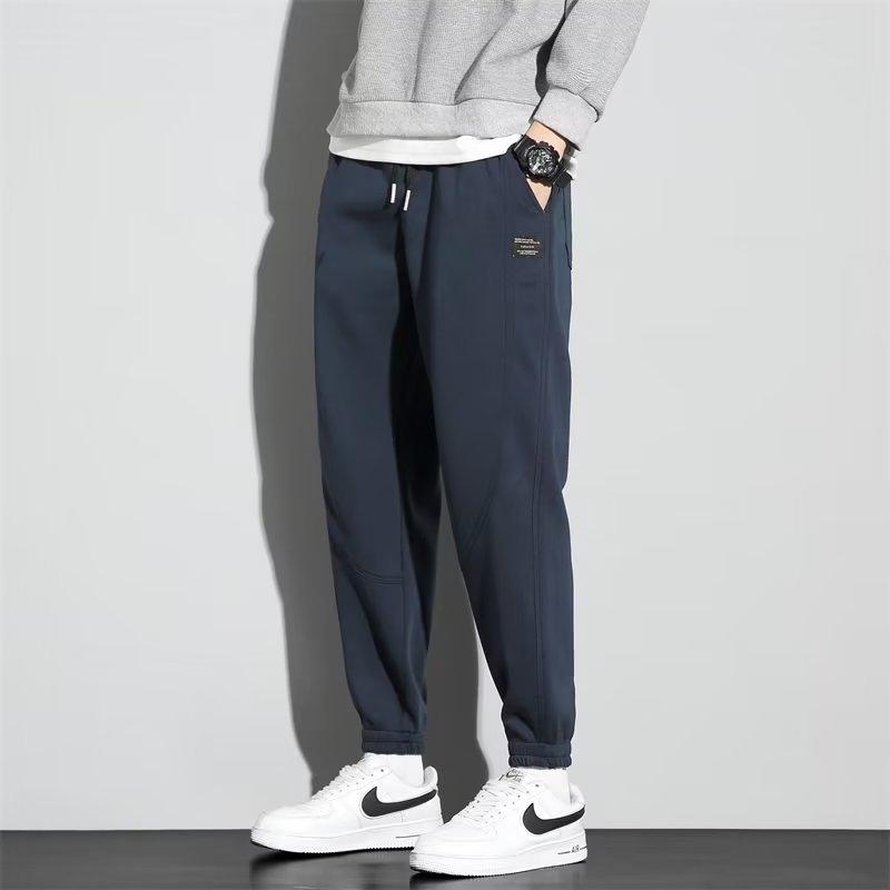 

Спортивные штаны для мальчиков осень и зима новые флисовые утолщенные повседневные брюки модные леггинсы свободные спортивные штаны 5XL