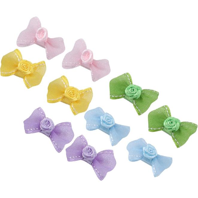 HEEPDD 10PCS Pet Hair Clip, Cat Cute Bowknot Hairpins Dog Bows Hair Accessories with Clip Lovely Small Middle Hair Bows Topknot for Pets Dogs Puppy