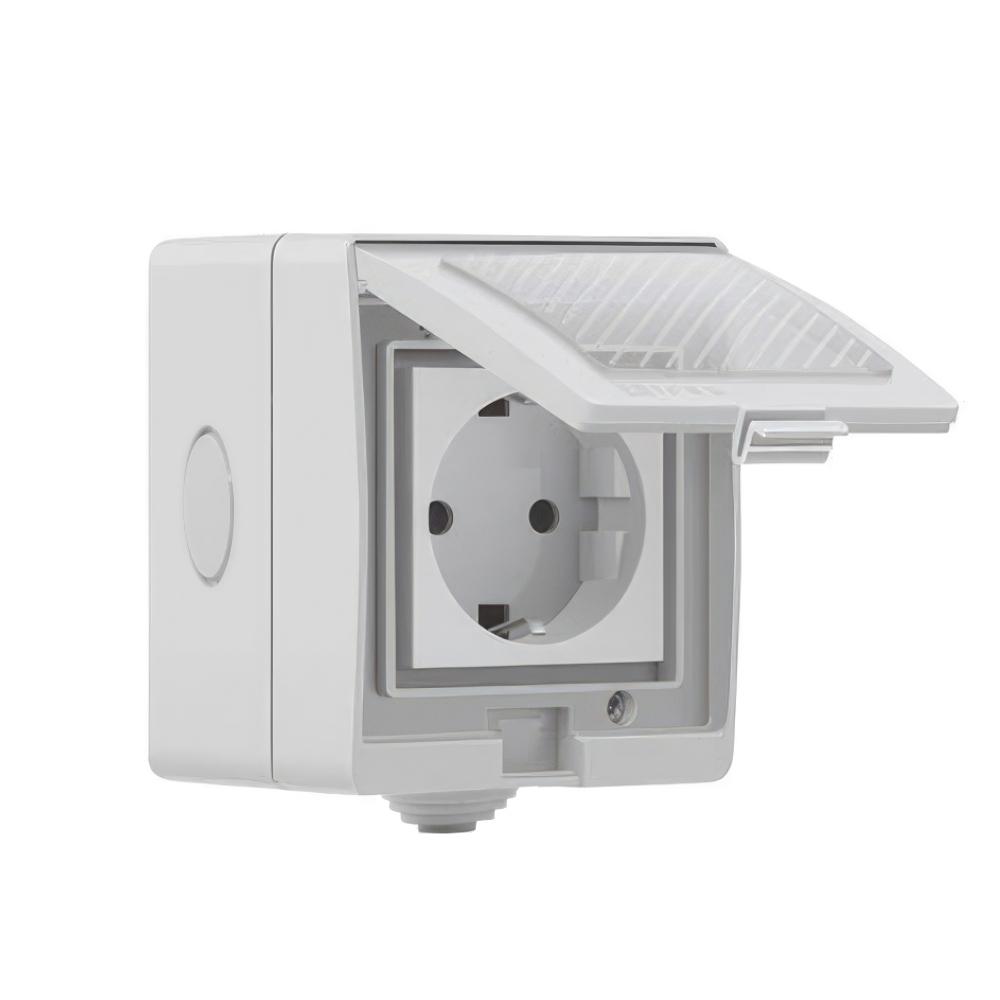 Intelligente Aufputz-Außensteckdose Wifi Tuya Ip55 16A 230V