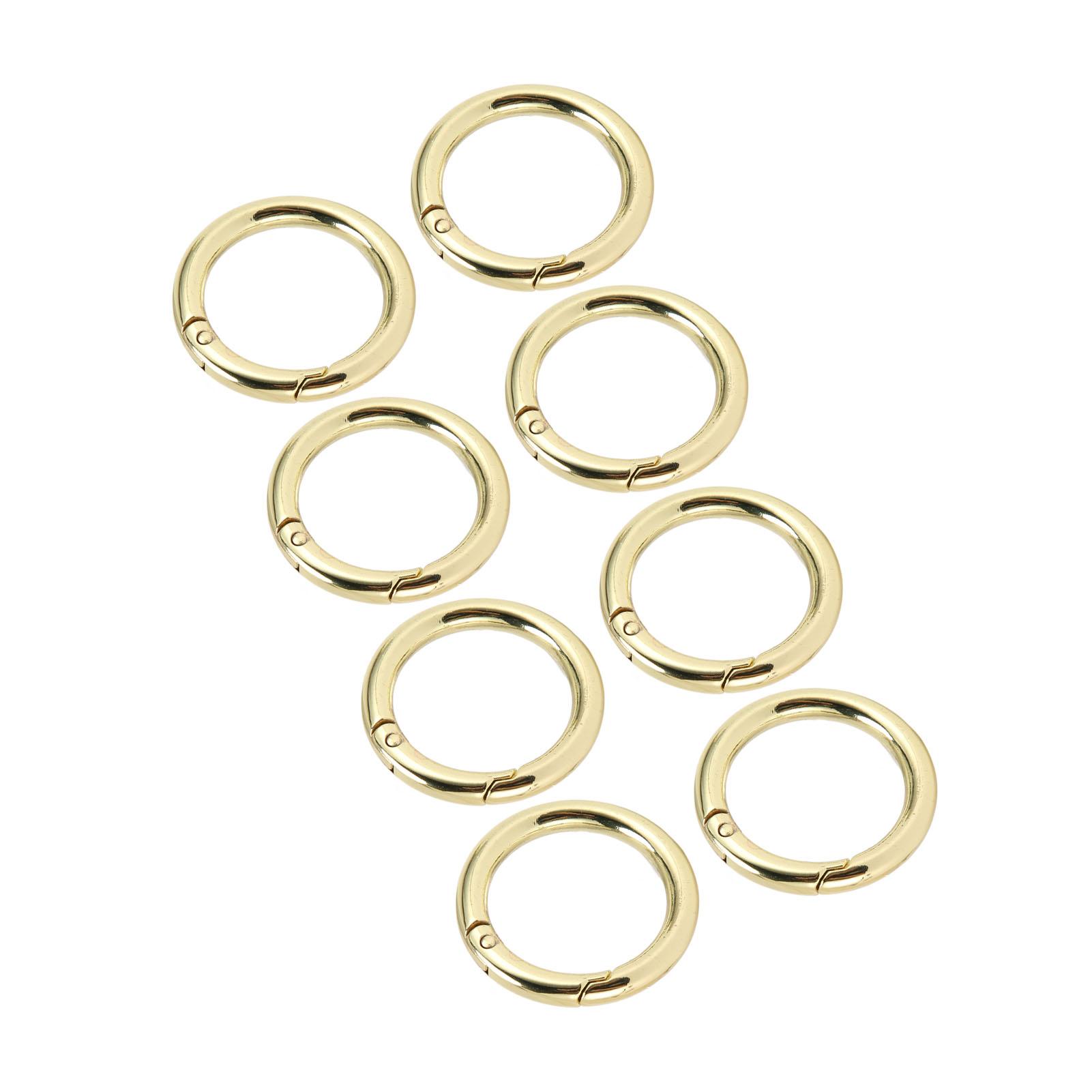 

20Pcs Spring O Rings 1.69in Diameter 0.24in Thick Strong Copper Secure Closure Spring Buckles for Purse Bag Jewelry