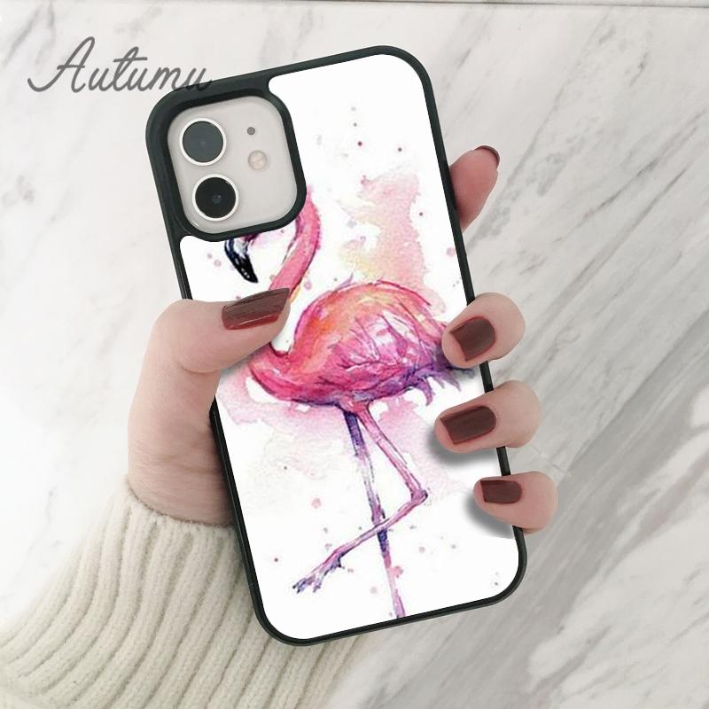 Animal Flamingo Phone Case for iPhone 11 12 13 14 Pro Max Mini X XR XS SE 2020 5 6S 7 8 Plus Samsung Galaxy S21 S22 Cover Shell