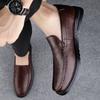 Men's Shoes 2025 Summer New Men's Waterproof and Non-slip Soft Sole Simple Wind One Pedal Comfortable Low-top Casual Leather Shoes