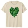 Green Clover Heart Shamrock Love TShirt Irish Luck St Patricks Day