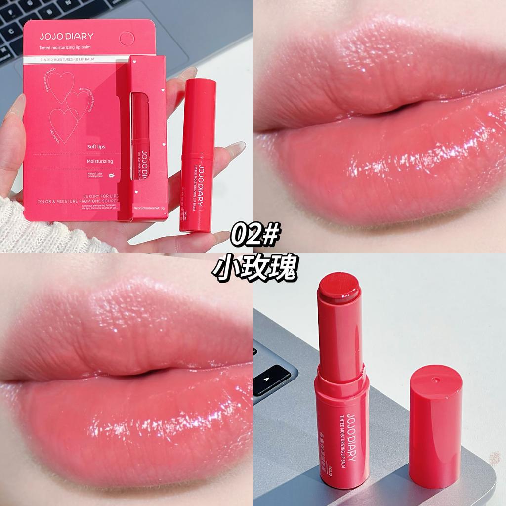 Korean-Style Ins Tinted Lip Balm Lipstick Lip Gloss Moisturizing Lip Care Hydrating Non-Fading Lightening Lip Lines Autumn and Winter Anti-Cracking