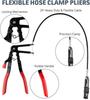 Hose Clamp Pliers, Wire Long Reach Hose Clamp Pliers Set Fuel Oil Water Hose Auto Tools Coolant Radiator Heater and Water Hose