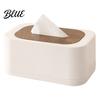 Plastic Tissue Box Cover Modern Holder  Spring Loaded Napkin Dispenser with Remote Foldable Paper Control Storage Tray for Coffee Table  Home