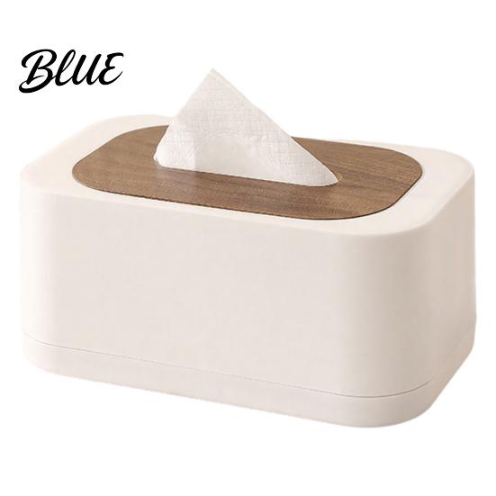 Plastic Tissue Box Cover Modern Holder  Spring Loaded Napkin Dispenser with Remote Foldable Paper Control Storage Tray for Coffee Table  Home