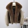 Russian big fur collar pie overcomes winter new women's cotton clothes winter cotton thickened warm loose cotton coat