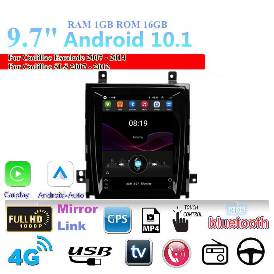 9.7" Car Radio Stereo GPS Navigation WiFi RDS For Cadillac Escalade SLS Carplay