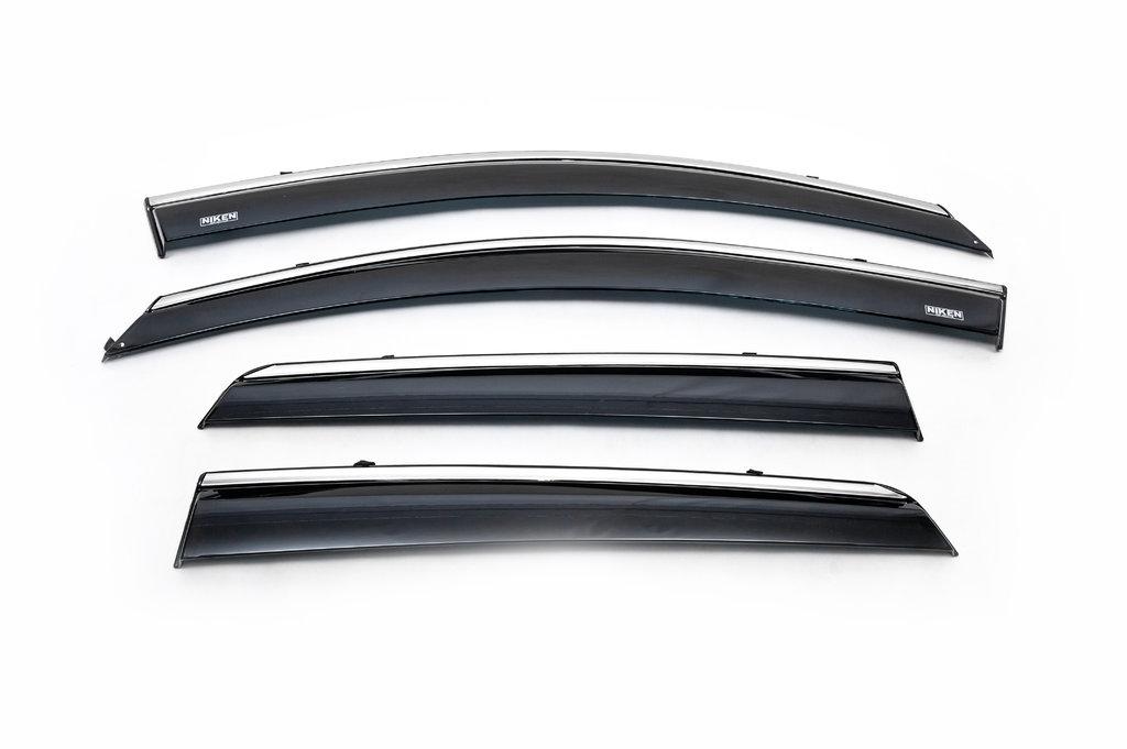 Parabrezza con cromo (4 pezzi, Niken) perNissan Qashqai 2010-2014
