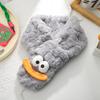 Autumn and winter parent-child warm neck protection scarf funny sausage mouth embossed scarf plush cold-proof personality versatile scarf