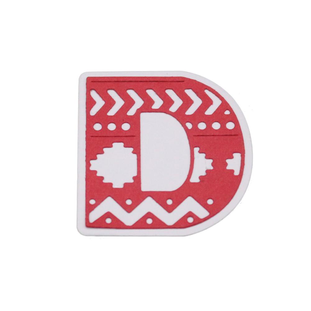 Capital Letter D Frame Metal Silvery Stencil Embossing Cutting Dies For Diy Scrapbooking Paper Album Cards Making