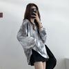 Tie Dye Long Sleeve T-shirts Women Breathable Summer O-neck Design Mesh Sun-proof Loose T-shirts Korean Style All-match Tops Chic