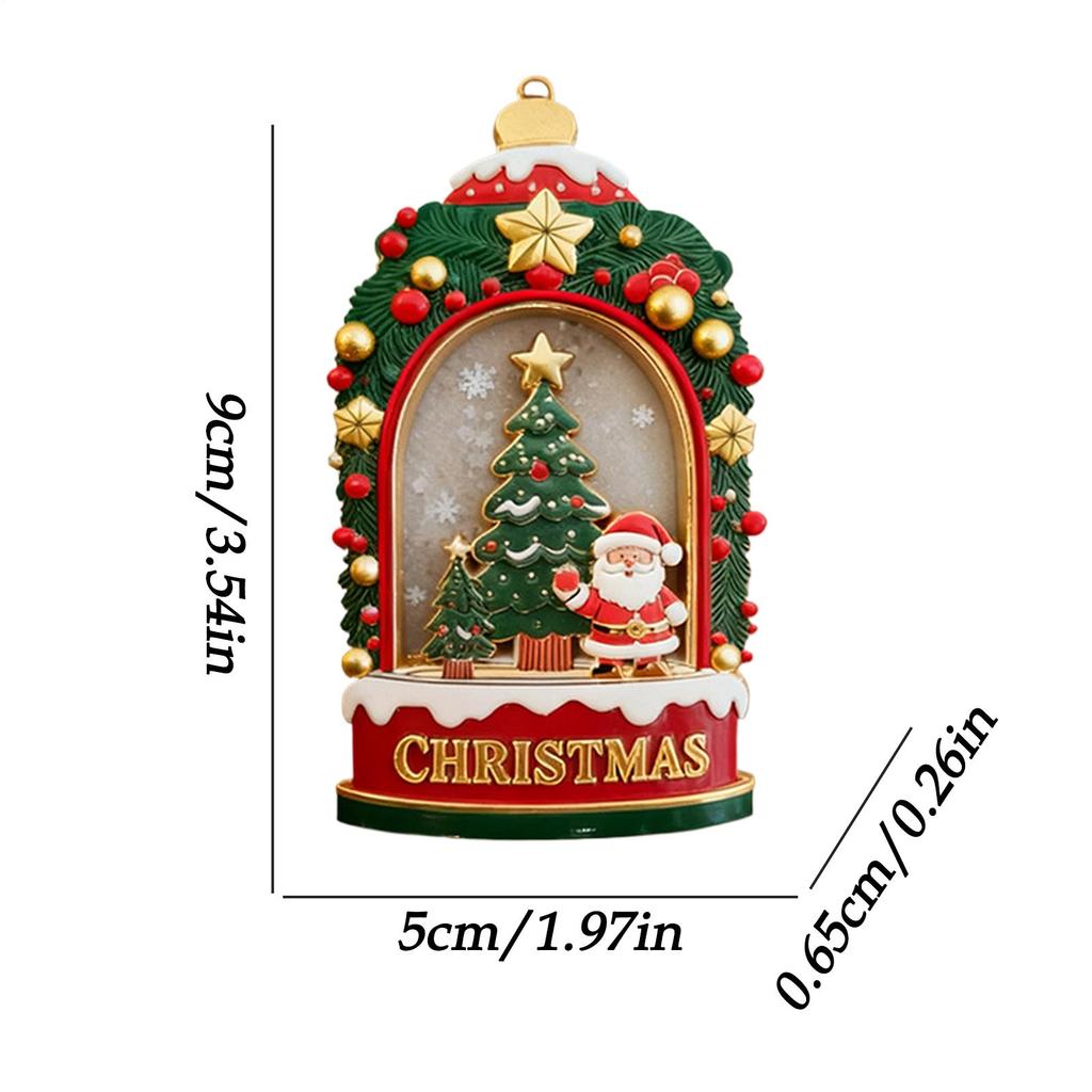 Christmas Tree Fridge Magnets Metal Santa Claus Refrigerator Sticker Creative Relief Quicksand Magnetic Stickers Decoration