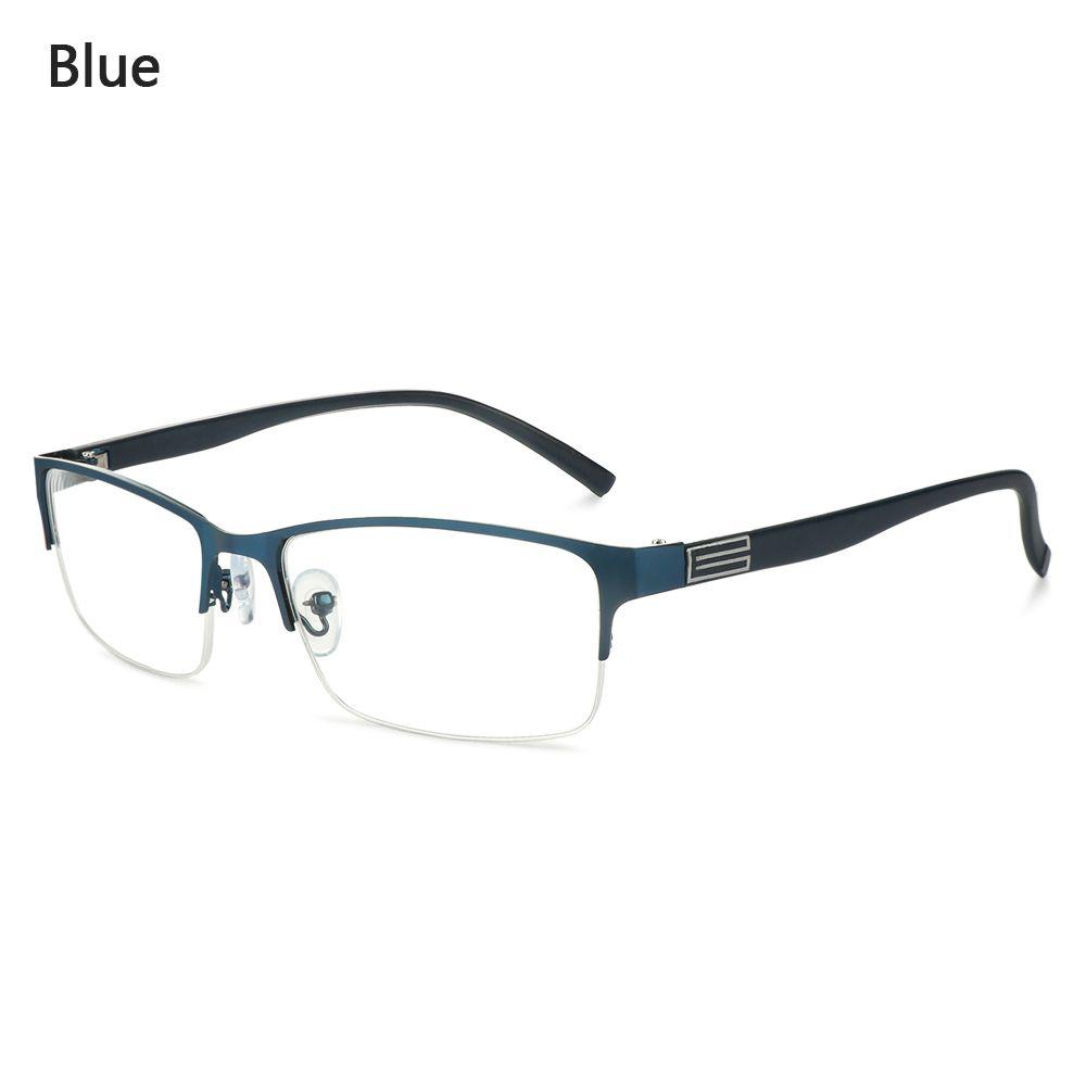 Half Frame Nearsighted Glasses Anti Blue Light Men's Commercial Glasses Finished Nearsighted Glasses Eye Protection with Diopter -10~60