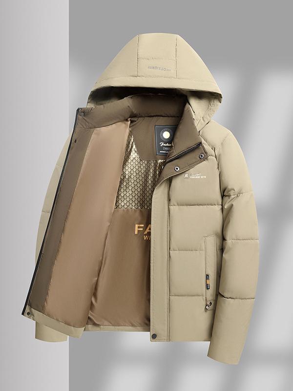 Giacca Invernale Spessa con Cappuccio in Cotone da Uomo 2025 - Capo d'Abbigliamento Caldo e Casual per Papà di Mezza Età