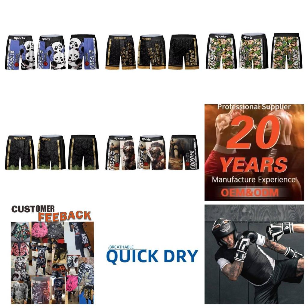 MMA Muay Thai Kickboxing Boxing Shorts UFC Boxer Unisex Men Women Pants Fitness Gym Training Sport Workout