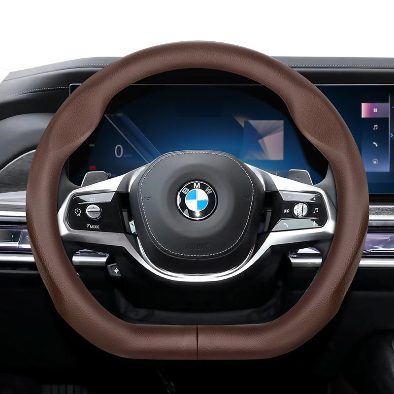 For BMW D-Shaped Steering Wheel Cover Ultra-Thin 4 5 7 Series M5 I5 I7 G22 G23 G26 G60 G70 F10 F90 G60 G70 G82 G83 G26