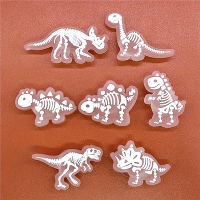 14 Stück Leuchtende Dinosaurier Schuh Charms Dekoration, Schuh Charms für Clogs Sandalen Dekoration, Schuhe DIY Zubehör