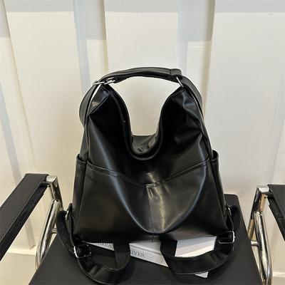 Autumn New Soft Surface Bag Women's Large-capacity Multi-purpose Backpack Tote Bag Multi-function Backpack Oblique Span Bag