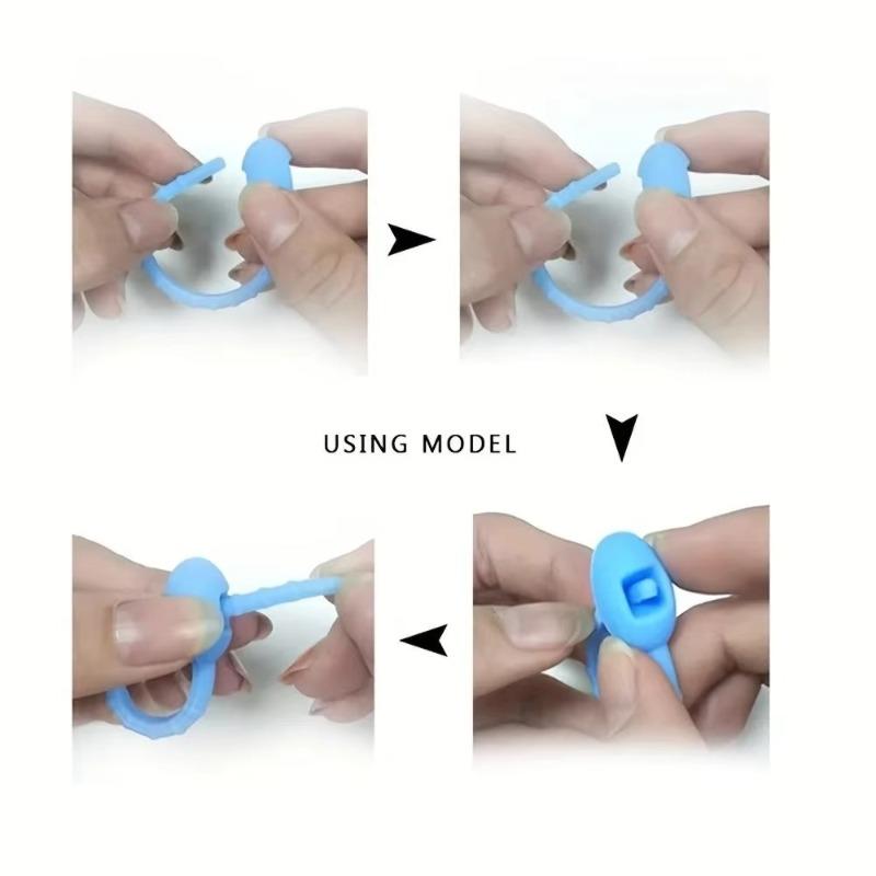 Candy Colors Silicone Tie Tadpole Shape Live Buckle Cable Ties Data Cable Earphone Charge Cable Line Tie Strap Organizer