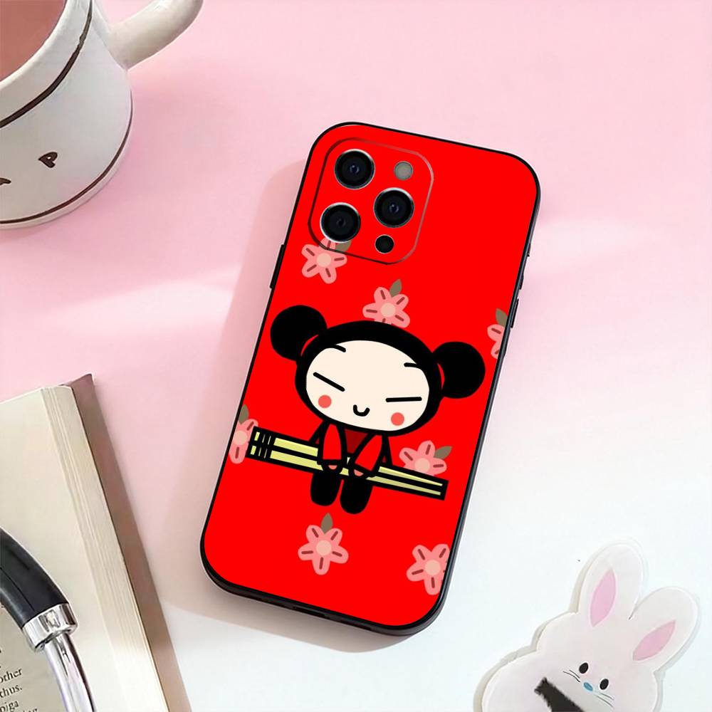 Cute Cartoon-Pucca Phone Case For iPhone 17,16,15,14,13,12,11 Plus,Pro,Max,XS Silicone Soft Cover